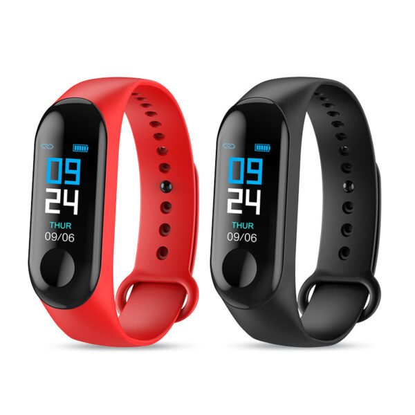 Compatible avec : bracelet connecté, mesure de la fréquence cardiaque et de la tension artérielle, suivi de l'activité physique, comptage des pas, notifications intelligentes, bracelet coloré