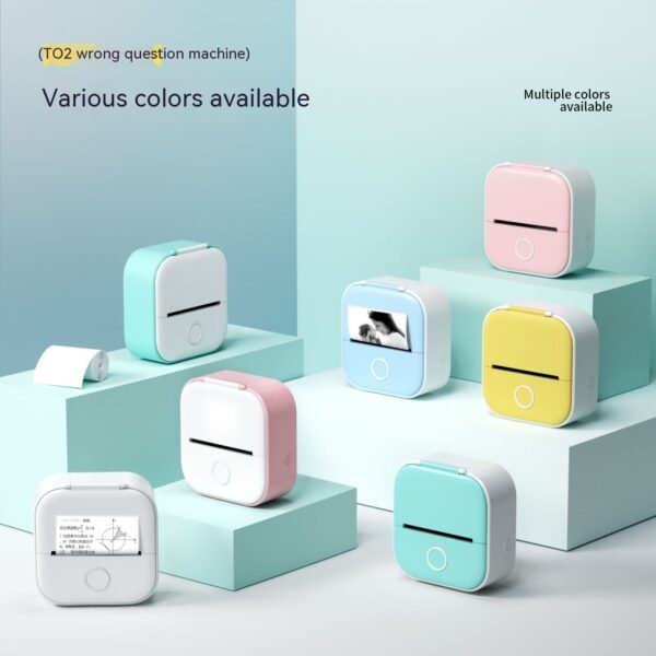 Mini-imprimante thermique portable pour étiquettes, imprimante photo domestique, imprimante pour étudiants « Wrong Question », mini-imprimante d'étiquettes compatible Bluetooth, étiquettes de prix