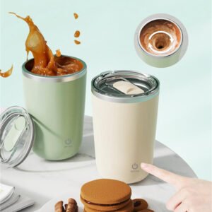 Tasse automatique de 350 ml à agitation automatique – Tasse pour mélanger café, lait et jus – Tasse électrique en acier inoxydable à rotation automatique – Tasse à agitation magnétique – Gadgets de cuisine