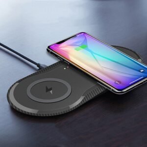 Chargeur sans fil double pour téléphones portables