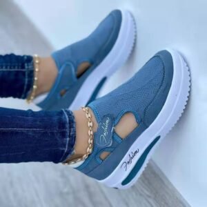 Baskets pour femme - Nouveautés été - Chaussures décontractées à talon bas, respirantes, antidérapantes et confortables - Chaussures de sport pour femme en maille - Style tendance