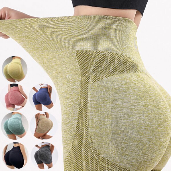 Short de yoga de fitness, pantalon, leggings sans coutures galbant les fesses, pour femmes, pour la salle de sport