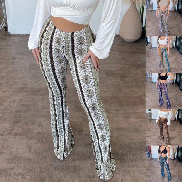 Pantalon moulant ultra-élastique, coupe slim, imprimé sexy – Vêtements pour femmes