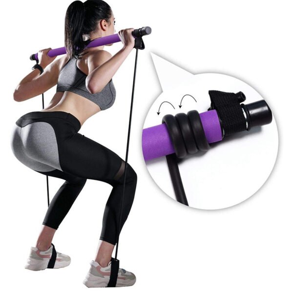 Accessoires de gym portables pour fitness, yoga et Pilates : bandes élastiques de résistance pour le sport et la musculation, destinées à l'entraînement à domicile et aux équipements de fitness