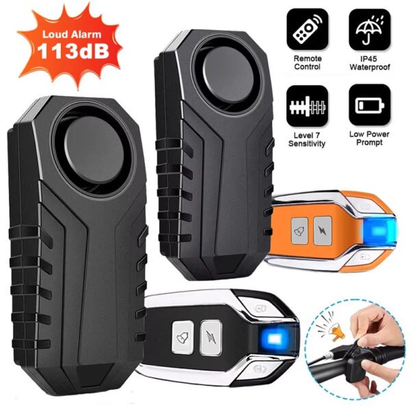 Alarme antivol Elecpow pour vélo et moto, télécommandée, étanche, avec capteur de vibrations