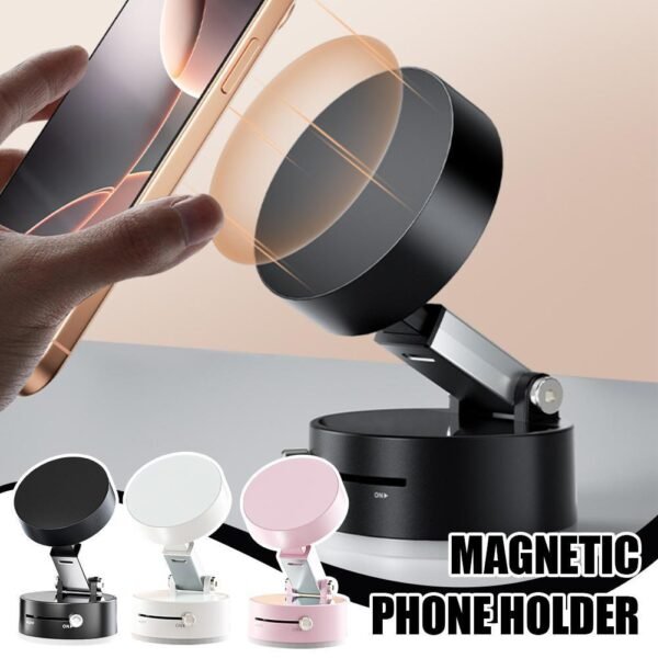 Support de téléphone magnétique pliable pour voiture, à ventouse, avec navigation mains libres pour smartphone