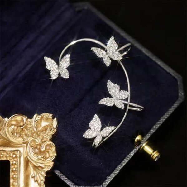 Boucles d'oreilles tendance : boucles d'oreilles papillon à clip et à crochet