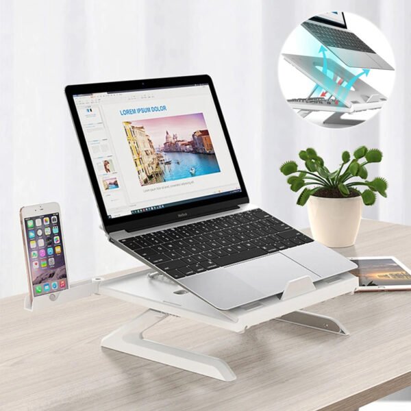 Nouveau support pour ordinateur portable multifonctionnel, pliable, relevable et portable ; support pour écran et ordinateur portable avec socle en alliage d'aluminium
