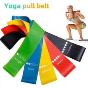 Bandes élastiques de résistance pour le yoga – Équipement de fitness d'intérieur et d'extérieur – 0,35 mm à 1,1 mm – Bandes élastiques pour le Pilates, le sport et l'entraînement physique