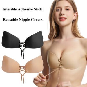 Soutiens-gorge sans bretelles grande taille, adhésifs, push-up, pour femmes, soutien-gorge « Rabbit », lingerie, invisibles, tendance