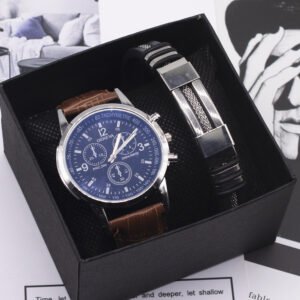 Montre-bracelet en verre « Blue Light » pour homme – Nouveautés