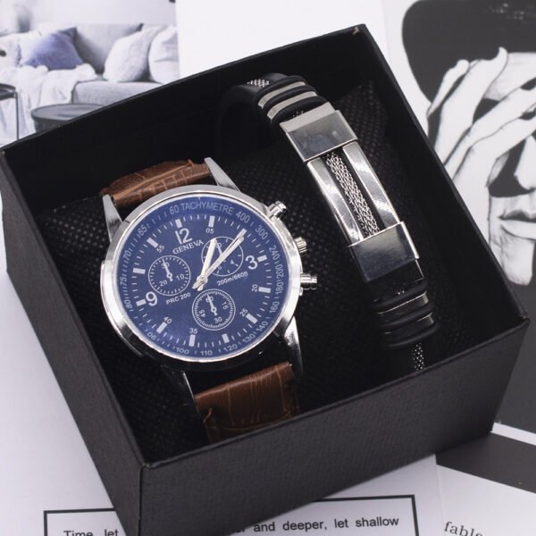 Montre-bracelet en verre « Blue Light » pour homme – Nouveautés