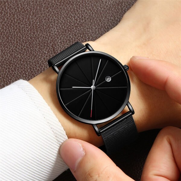 Montre-bracelet pour homme, simple, avec calendrier, design créatif, à quartz et étanche