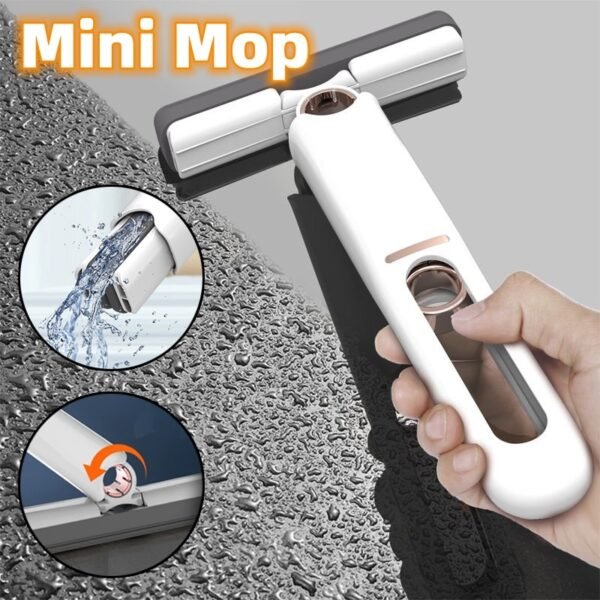 Mini-balais à franges, éponge de nettoyage pour sols, balai à franges à presser, outils de nettoyage ménager, pour la maison, la voiture, essuie-glace portable, nettoyeur pour vitres et écrans, balai à franges pour bureau