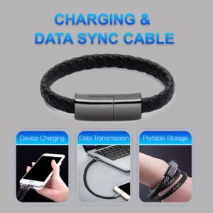 Nouveau bracelet chargeur, câble de recharge USB, câble de transfert de données pour iPhone 14, 13 et Max, câble USB-C pour téléphone, micro-câble