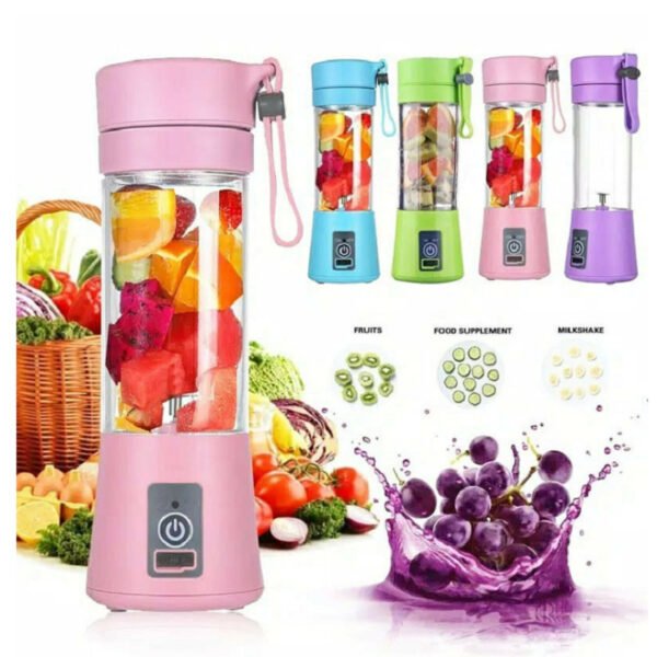 Mixeur portable rechargeable par USB – Mini-mixeur de cuisine pour jus de fruits – Mini-presse-agrumes électrique simple d'utilisation pour la maison