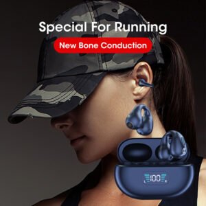 Écouteurs à conduction osseuse, écouteurs TWS, clip d'oreille, Bluetooth 5.3, commande tactile, écouteurs sans fil intra-auriculaires, basses puissantes, casque sport HIFI