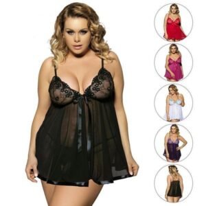 Lingerie sexy pour femmes, grande taille (code 6XL) Vêtements de nuit, chemise de nuit