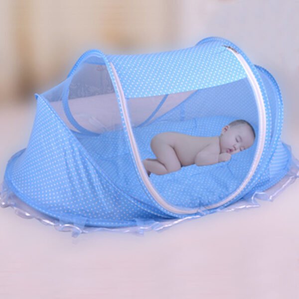 Ensemble de 2 moustiquaires pliables pour lit de bébé avec moustiquaire pour oreiller