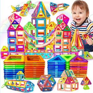 Blocs de construction magnétiques – Jouets magnétiques à monter soi-même pour enfants – Coffrets de construction créatifs – Cadeaux pour enfants – Jouets