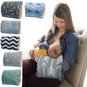 Coussin d'allaitement en coton pour bébé, réglable, lavable, pour les bras, destiné à l'allaitement maternel