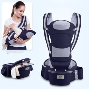 Porte-bébé ergonomique pour nourrissons – Porte-bébé de hanche 3 en 1 – Écharpe porte-bébé ergonomique de type « kangourou » orientée vers l'avant
