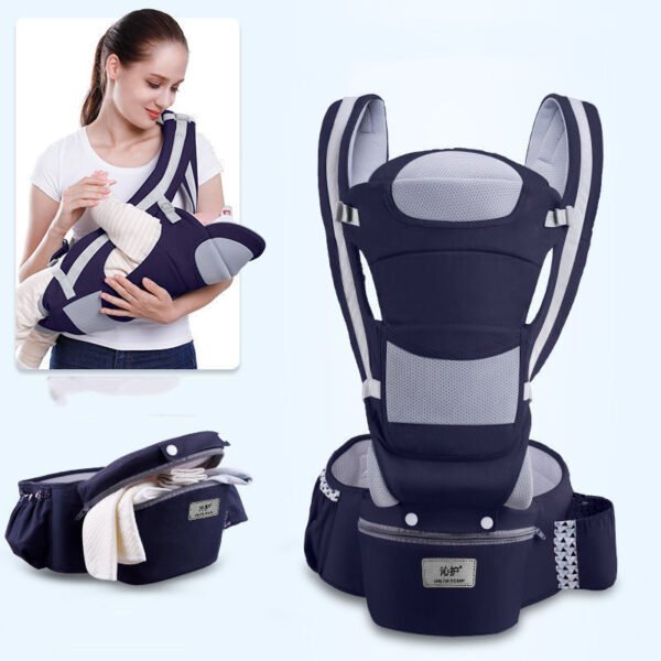Porte-bébé ergonomique pour nourrissons – Porte-bébé de hanche 3 en 1 – Écharpe porte-bébé ergonomique de type « kangourou » orientée vers l'avant